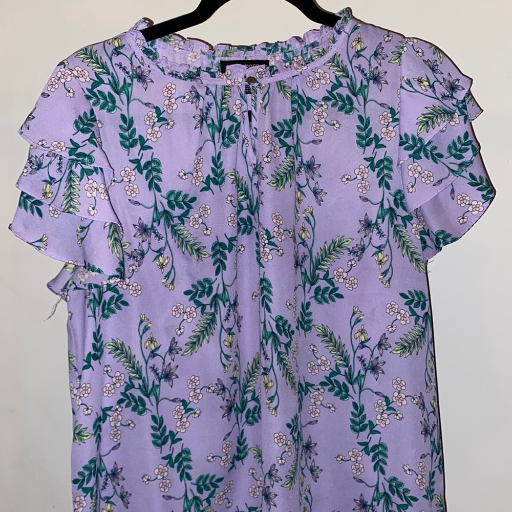Liz Claiborne Career Petite Collection Purple Top